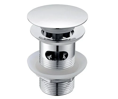 Клапан донный WasserKRAFT Push-up A024 с переливом, латунь