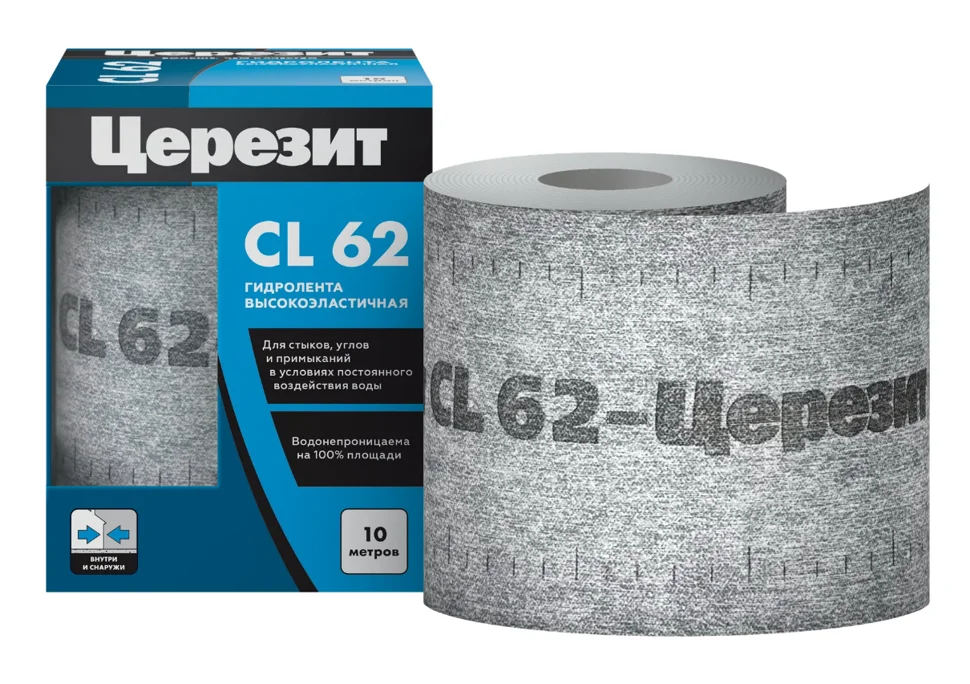 Лента гидроизоляционная CERESIT CL 62 высокоэластичная 10 м