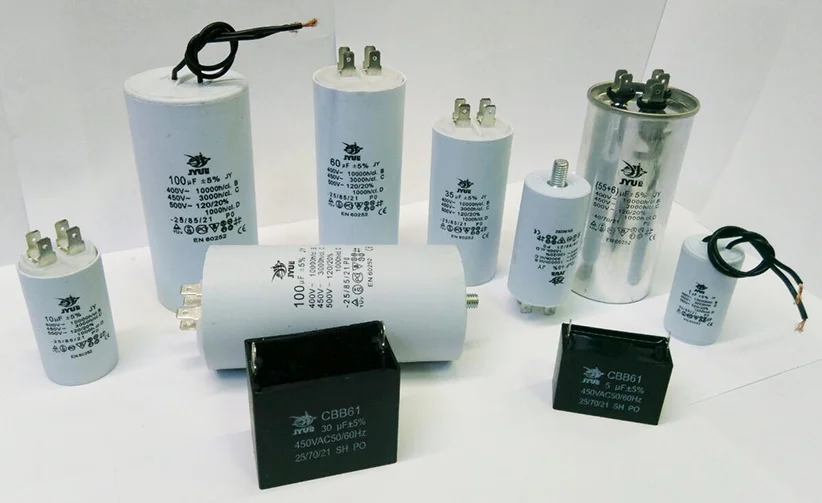 Конденсатор UNITED PARTS CBB60, 60 мкФ, 450В, гибкие выводы+шпилька