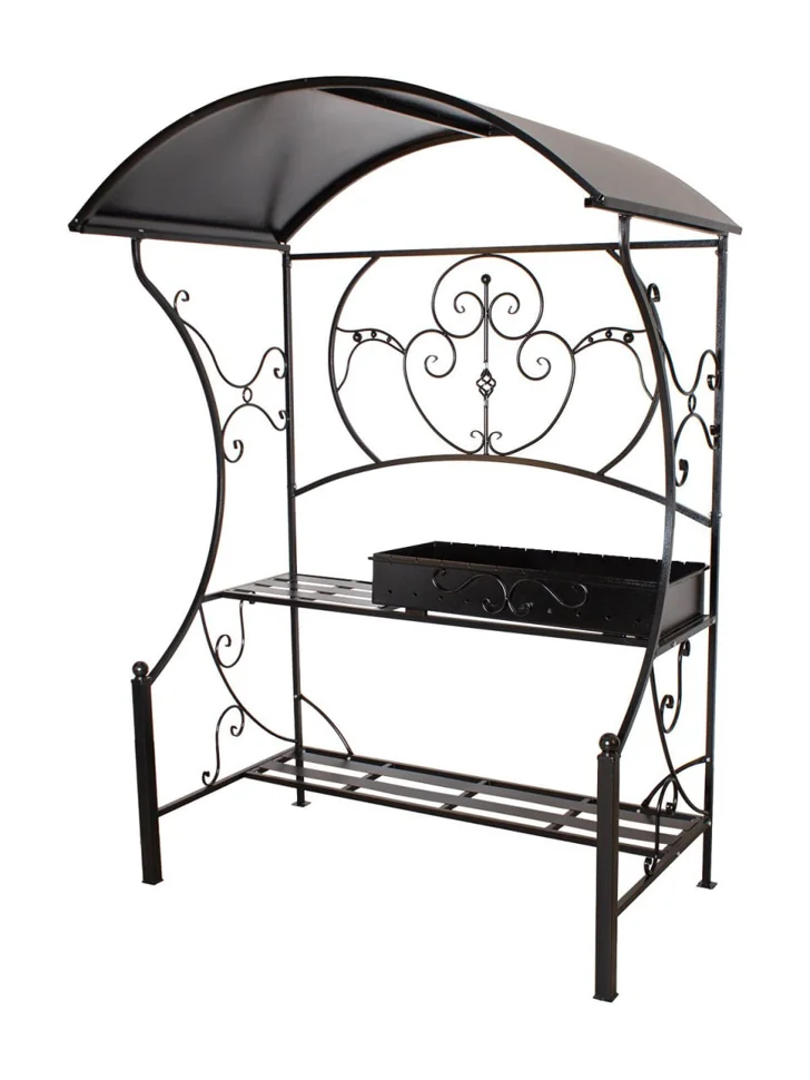 Мангал XL с крышей, разборный (новая модификация)