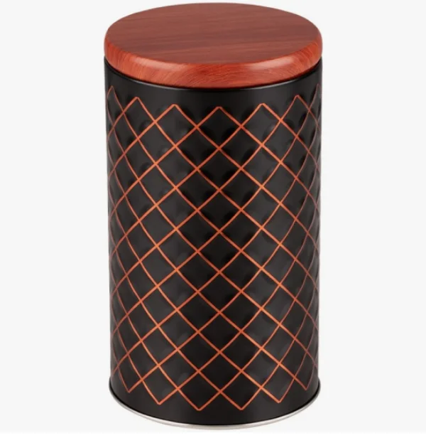 Банка жестяная MALLONY CLASSICO NERO для сыпучих продуктов, размер 19,8*10,5 см, круглая, с крышкой*