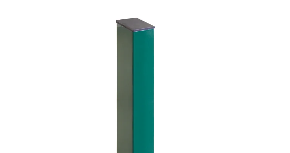 Столб оцинкованный РЕ RAL 6005 (зелёный) 60*40*1,4 высота 3м с отверстиями (втулки М6)