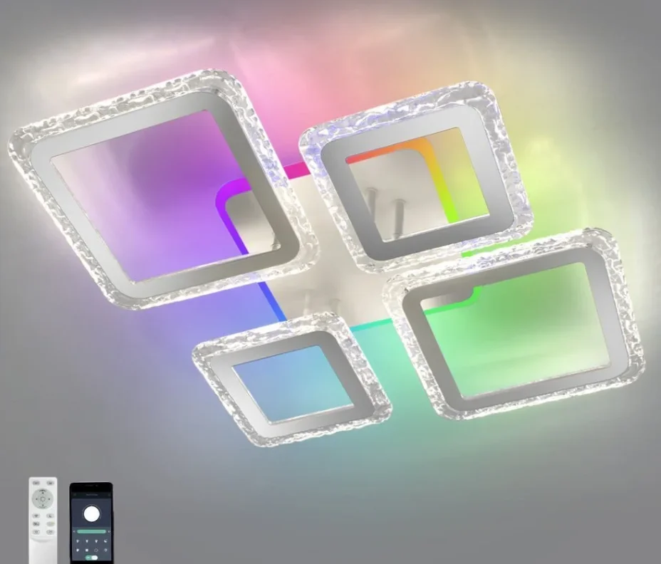 Oval rgb 75w. Управляемая светодиодная люстра Tetra Ice RGB 50w+20w 4s-app-390x86-White/Clear-220-ip20. Фигура под люстры