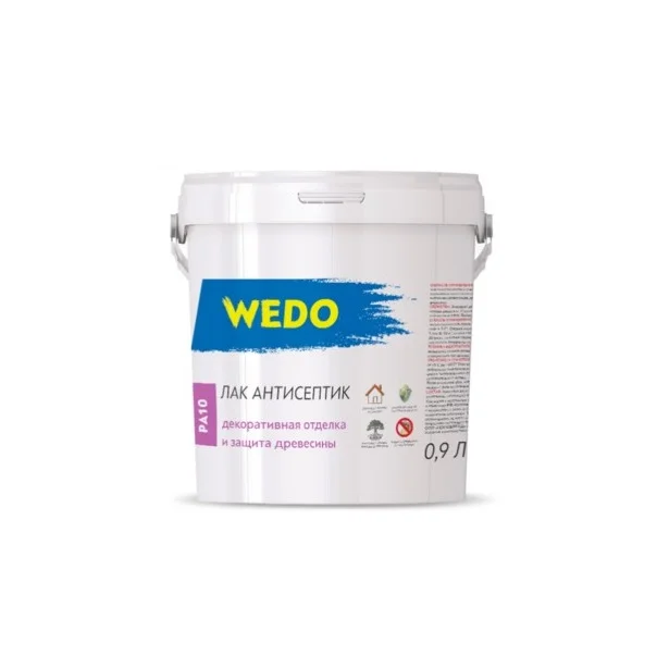 Лак-антисептик акриловый WEDO PA 10 бесцветный 0,9л