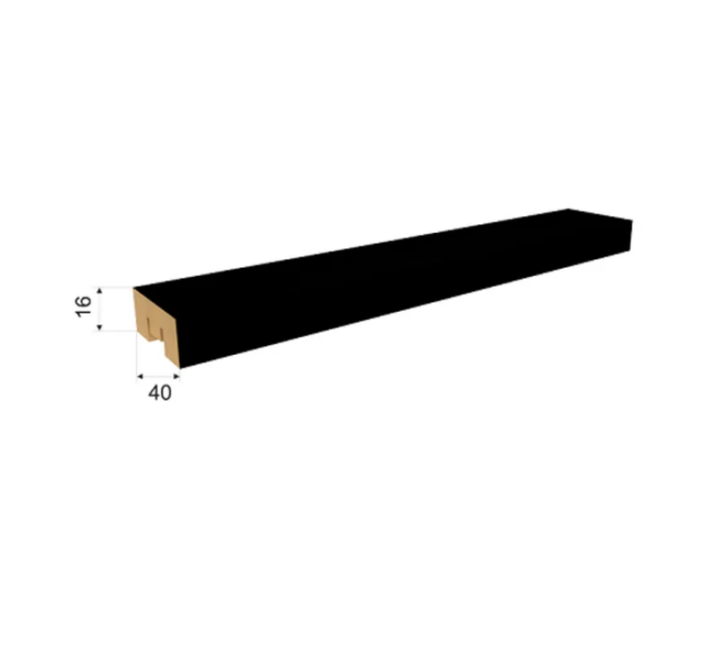 Рейка интерьерная на основе МДФ STELLA Бриона Black Edition16*40*2700