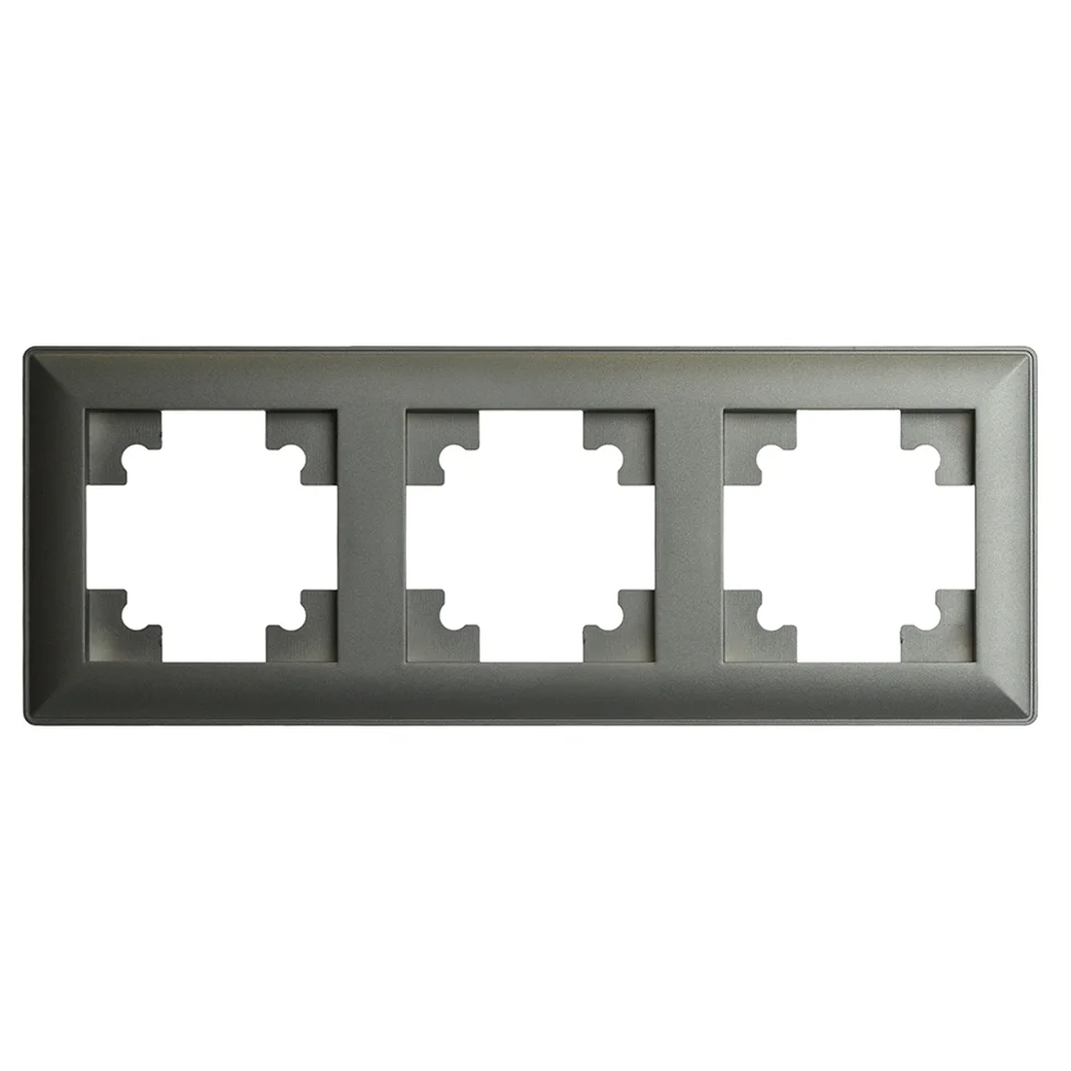 Рамка трехместная STEKKER Катрин, графит (PFR00-7003-06)