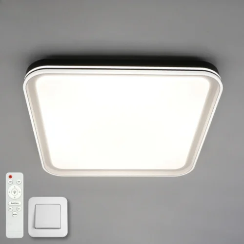 Люстра светодиодная управляемая OLIVER 100W S-IRC-500x500x75-WHITE/BLACK/WHITE-220-IP40