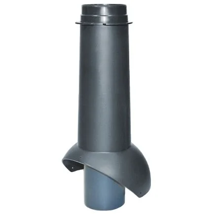 Выход канализации KROVENT Pipe-VT 110is черный 110/125/450, высота 450мм внешний &#216;125мм
