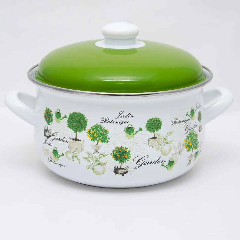 Кастрюля Savasan 8253 эмаль, 2.5л, грушевидная Гарден*