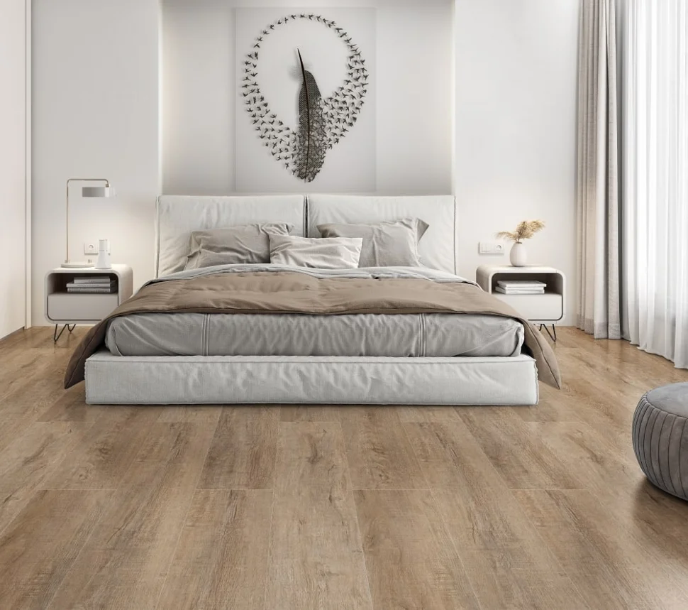 Ламинат композитный SPC Quartz-step (Россия) Q 508 Дуб Танами 1200*180*3,5 (аналог ROYCE ENJOY H 308 Дуб Блэкрок)