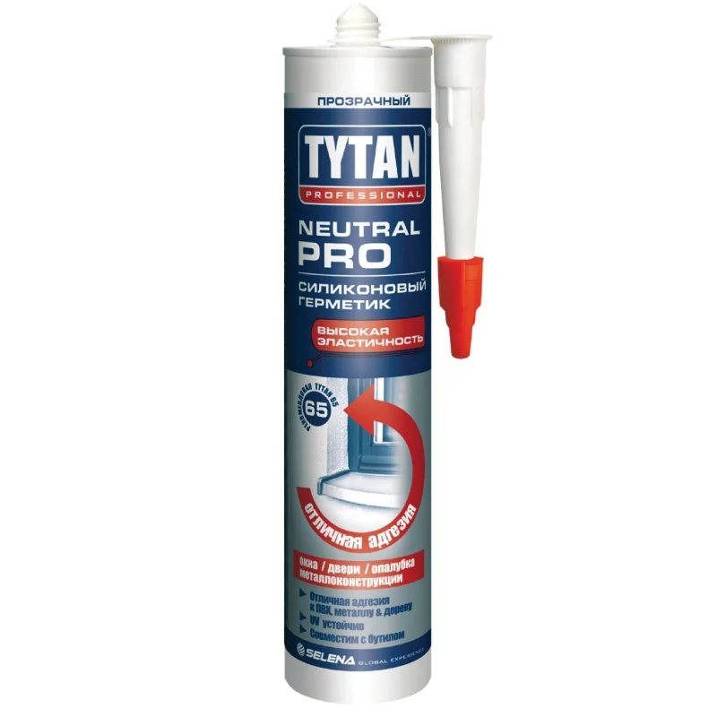 Герметик силиконовый нейтральный бесцветный TYTAN Professional 310мл