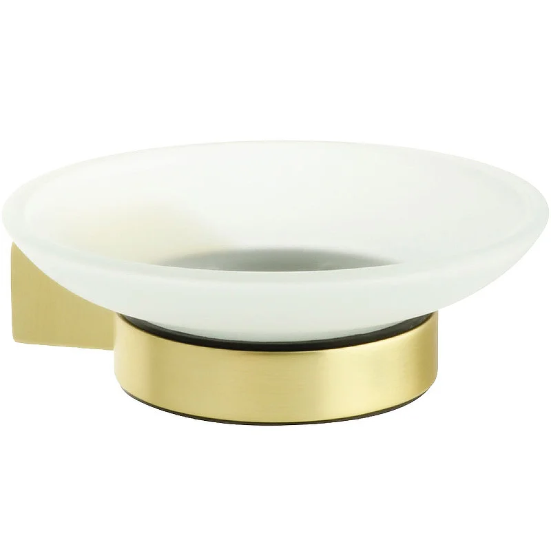 Мыльница стеклянная настенная Fixsen Trend Gold FX-99008, матовое золото