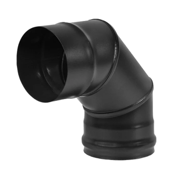 Колено BLACK (AISI 430/0,8мм) 90* 3-х секц. д.115
