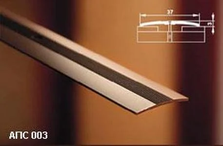 Порог АПС 003 алюминиевый 900*37*3 мм одноуровневый (18 вишня)