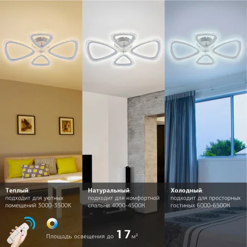 Светильник светодиодный Rivoli Kayla 6096-104 80 Вт LED 2750-5850К модерн с пультом*