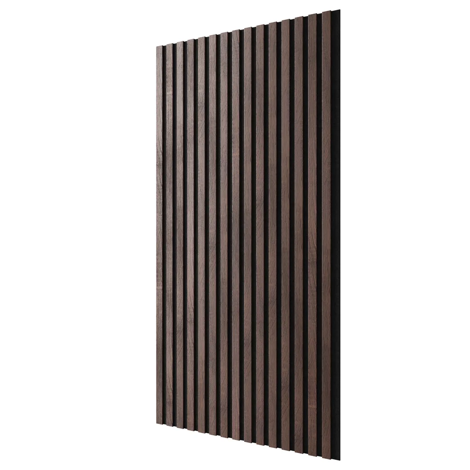 Панель акустическая гибкая ARTIVA flex №1, черный войлок, 1200х600х9мм, рейки МДФ 25х6мм, дуб окленд