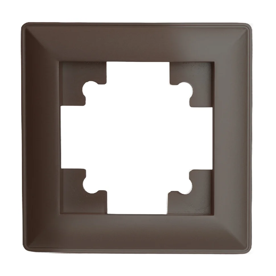 Рамка одноместная STEKKER Катрин шоколад пластик(PFR00-7001-04)
