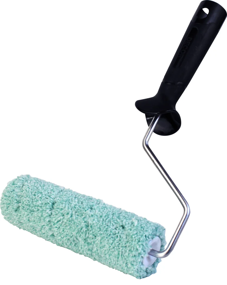 Валик малярный 30х150мм, бюгель 6 мм, ворс 12 мм, DЕCOR Black Edition, микрофибра премиум, для лаков и пропиток, грунтовок, красок, эмалей