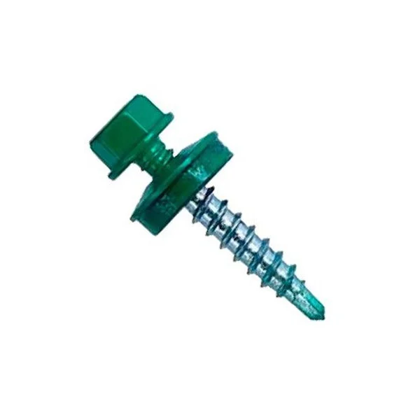 Саморез кровельный 4,8x19 (зелёный моx) RAL 6005 (ведро №1 100шт) DAXMER