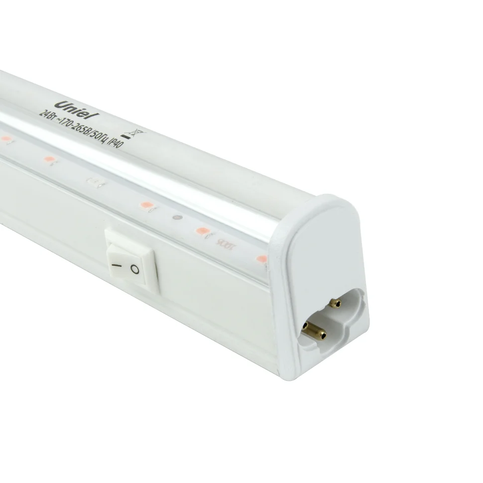 Светильник светодиодный линейный для растений ULI-P43-24W/SPBX IP40 WHITE 872мм красный + фиолетовый Uniel