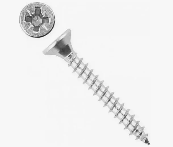 Саморез универсальный 3,5x12 белый цинк (уп 35шт) подвес, Biskrep