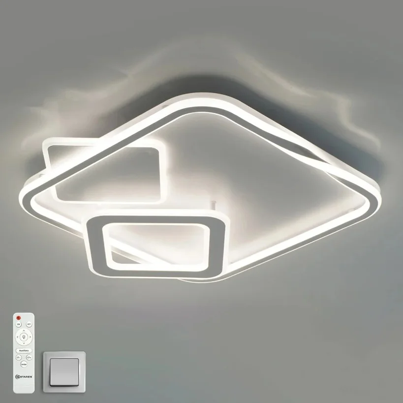 Светильник управляемый светодиодный GERMANICA 100W SS-RC-515x531x80-WHITE/WHITE-220-IP20