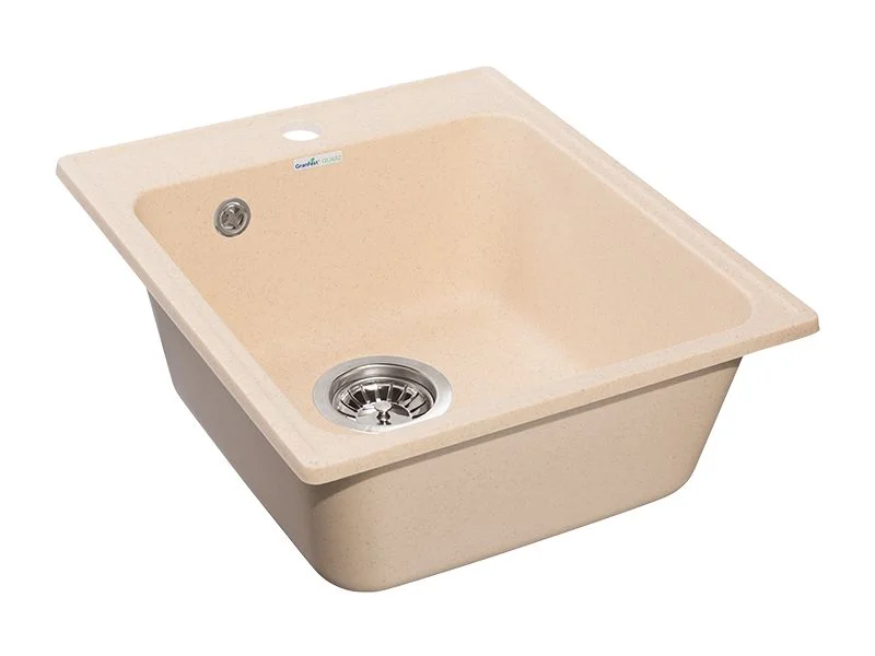 Мойка композитная GRANFEST Quarz GF-Z17 бежевый, без сифона
