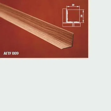 Порог АПУ 009 алюминиевый 1350*20*20 мм угловой внутренний (00 неокрашенный)