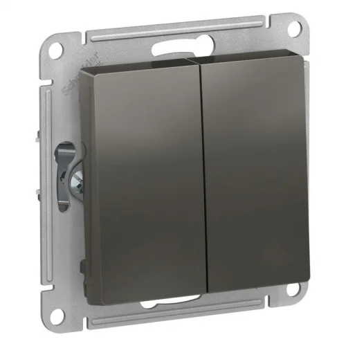 Механизм переключателя проходного 2-кл. СП AtlasDesign 10А IP20 (сх. 6/2) 10AX сталь Schneider Electric ATN000965