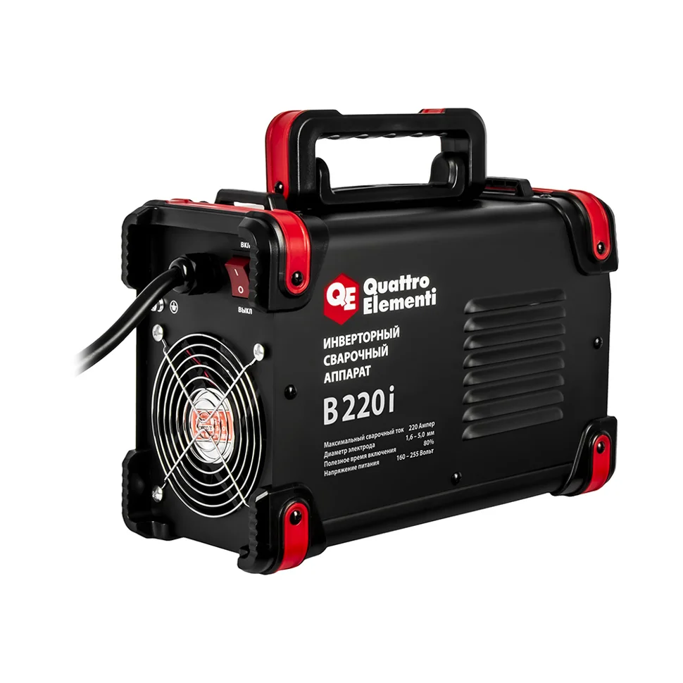 Сварочный аппарат QUATTRO ELEMENTI B 220i (220 А, электроды до 5.0 мм, LED дисплей, TIG-Lift)