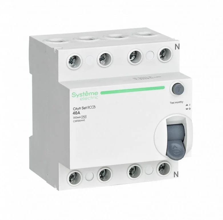 Выключатель дифференциального тока (УЗО) 4п 40А 300мА тип AC City9 Set 400В SE C9R66440