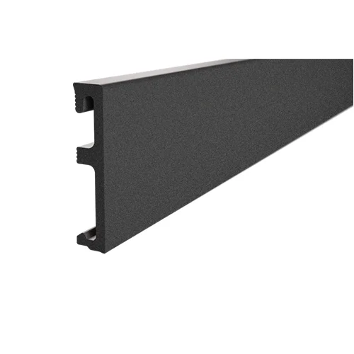 Плинтус SALAG ALPHA Czarny RAL9005 (черный) 80мм ПВХ гибкий 2,4 м