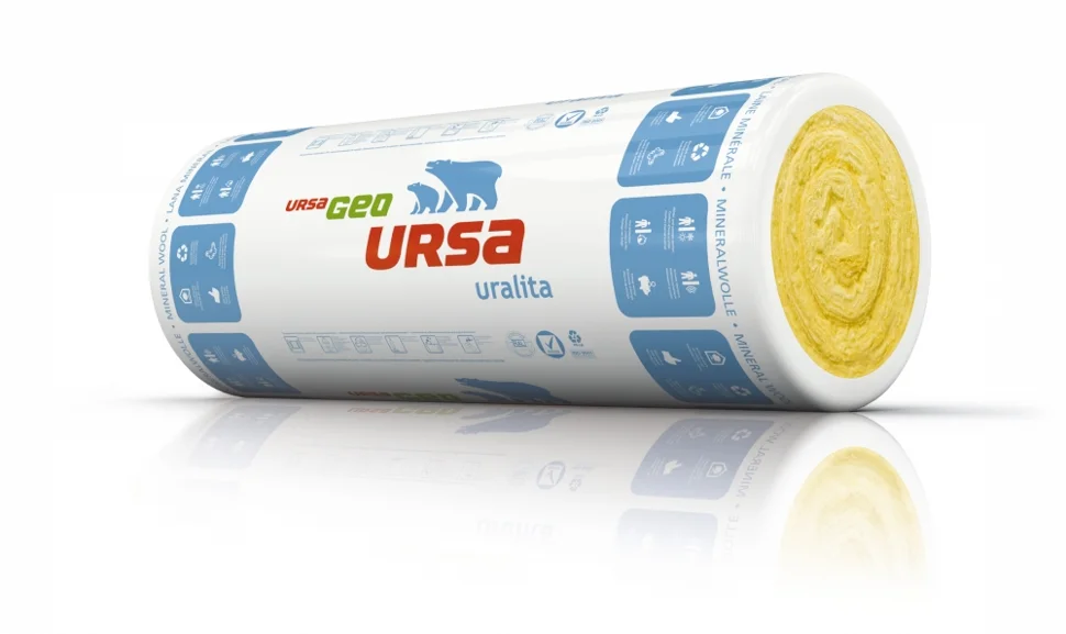 Утеплитель URSA GEO М-11 100мм в упаковке 1 плита 1200*10000 1,2м3 - 12кв.м, 24 упак на поддоне