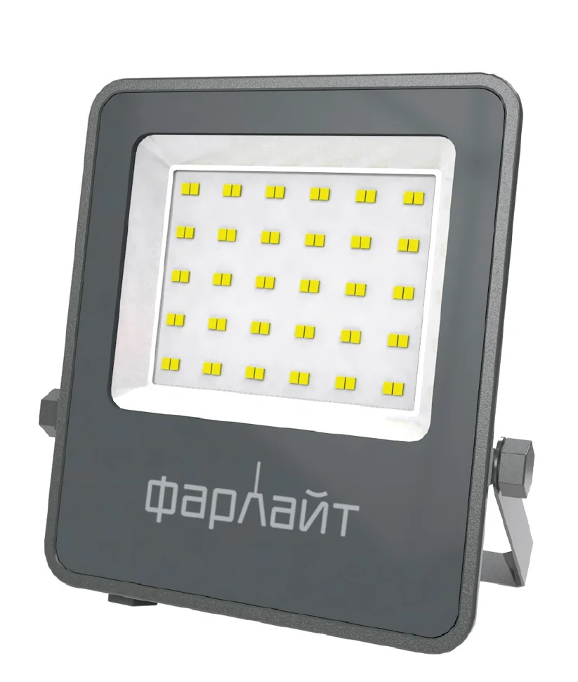 Прожектор светодиодный 50Вт 5000К 160-260V IP65 4250Лм 168х30х195мм серый Китай ПОЛНОРАЗМЕРНЫЙ СДО "Акцент" Фарлайт