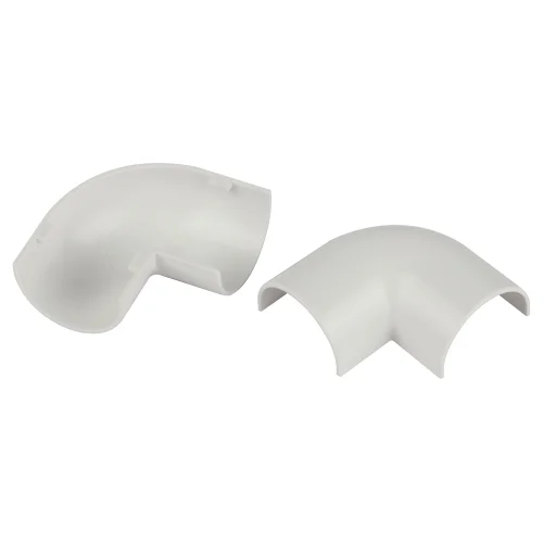 Поворот ЭРА T-90-KK-20-12-FW на 90 градусов для полукруглого кабель-канала белый 20х12мм (2шт)