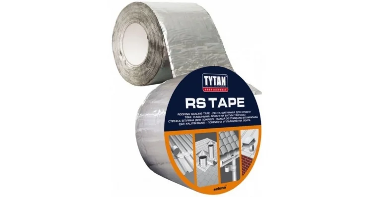 Лента кровельная TYTAN Professional RS TAPE самоклеющаяся битумная 10см x 10м (алюминий)