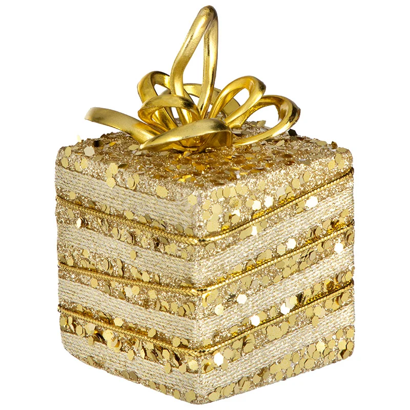 Украшение елочное "Подарок новогодний", золотой