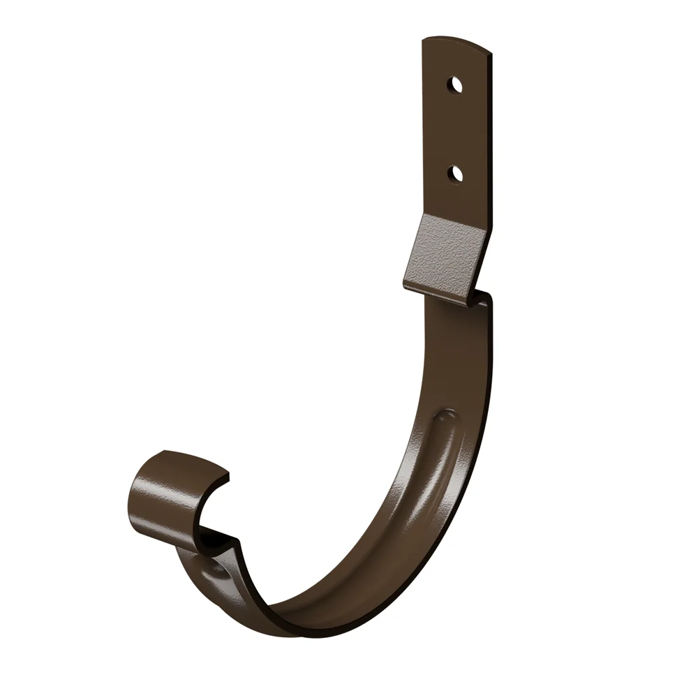Крюк карнизный D&#246;cke STAL PREMIUM короткий D125 (гнутый) каштан (RAL 8017)