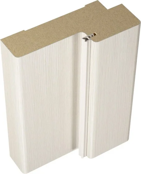Стойка дверной коробки ТЕРРИ не телескопическая с уплотнителем деколайн беленый дуб 70*26*2070