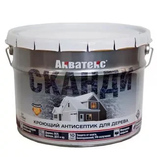 Антисептик кроющий для дерева Акватекс СКАНДИ карамель 9 л