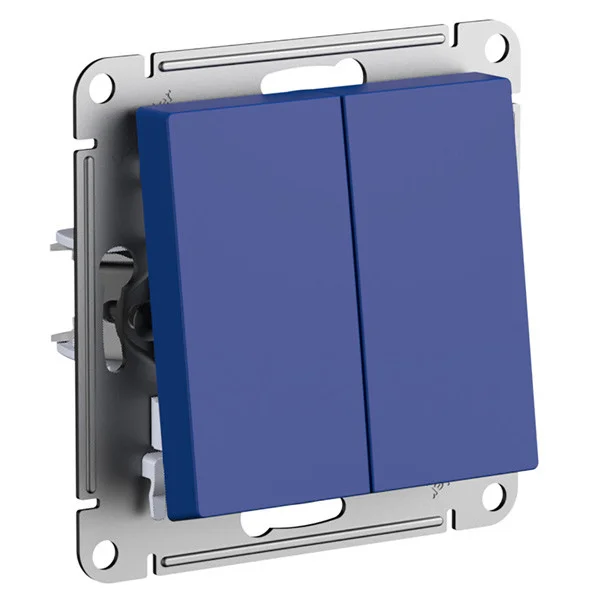 Механизм переключателя 2-кл. СП AtlasDesign (сх. 6/2) 10AX аквамарин Schneider Electric ATN001165