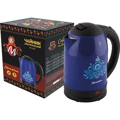 Чайник МАТРЁНА MA-005 2,0 л стальной, синий гжель