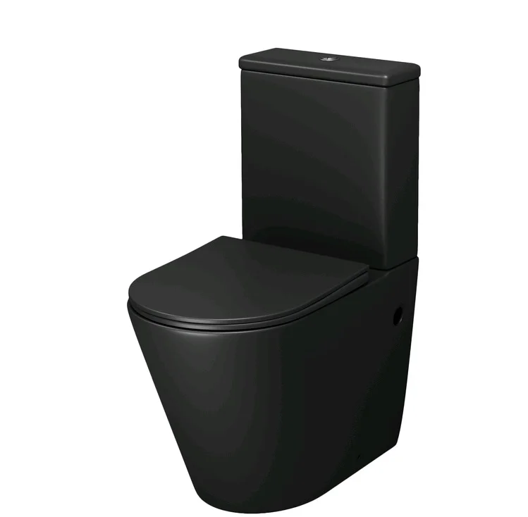 Унитаз-компакт GROSSMAN GR-4480BMS Color (620*365*810) ЧЕРНЫЙ МАТОВЫЙ безободковый с тонкой крышкой
