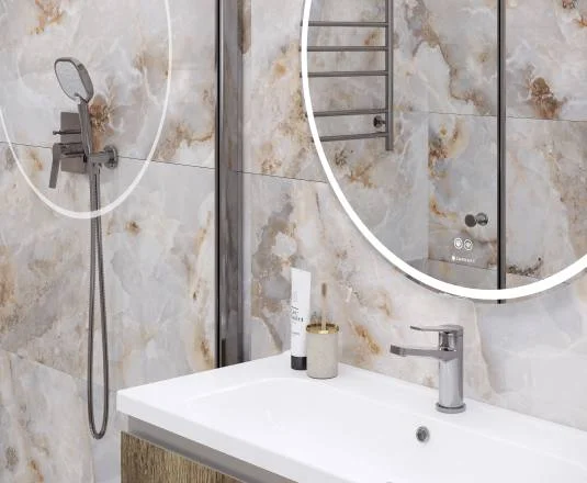 Керамогранит CERADIM Onyx magic brown серо-коричневый 60х60 полированный