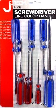 Набор отвёрток 7 предметов Jetech LC 7 PCS SET MIX 3 крестовых, 4 шлицевых