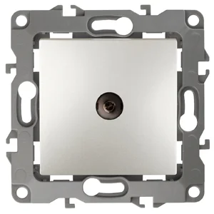 Розетка телефонная СП (RJ11), Эра12, графит, арт.12-3105-12