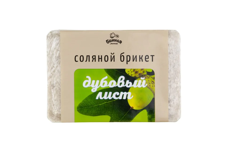 Брикет соляной "Дубовый лист", 1,2 кг, БАННАЯ ЛИНИЯ