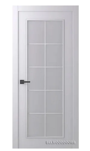 Дверь BELWOODDOORS "Ламира 1" стекло Мателюкс белый 70 (21-8) smart core эмаль светло - серый