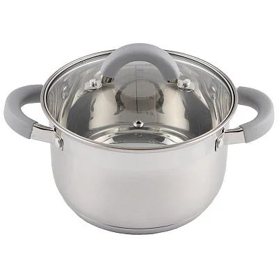 Кастрюля MALLONY Felicità из нержавеющей стали с крышкой 2,9л