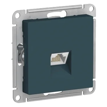 Механизм розетки компьютерной 1-местной СП AtlasDesign RJ45 кат.5E изумруд Schneider Electric ATN000883